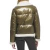 imageLevis Womens Breanna Faux Fur Puffer Jacket Standard ampamp Plus SizesPearlized Olive Sherpa Pocket