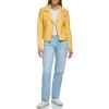 imageLevis Womens Vegan Leather 538 Moto Jacket Regular ampamp Plus SizeAmberCream