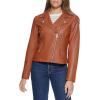 imageLevis Womens Vegan Leather 538 Moto Jacket Regular ampamp Plus SizeCamel