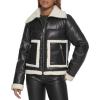 imageLevis Womens Breanna Faux Fur Puffer Jacket Standard ampamp Plus SizesBlack Faux Leather Sherpa Pocket
