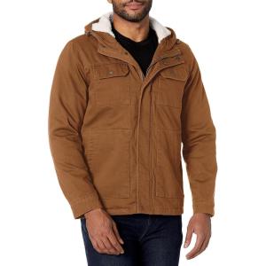 imageLevis Mens Legacy Washed Cotton Hooded Military JacketWorker Brown