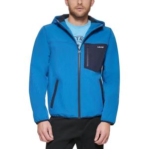 imageLevis Mens WaterResistant Soft Shell Active Hooded JacketBlue