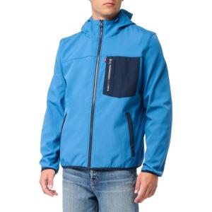 imageLevis Mens WaterResistant Soft Shell Active Hooded JacketDark Blue