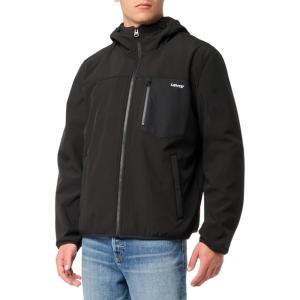 imageLevis Mens WaterResistant Soft Shell Active Hooded JacketNew Black