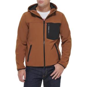 imageLevis Mens WaterResistant Soft Shell Active Hooded JacketNew Brown