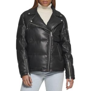 imageLevis Womens Breanna Faux Fur Puffer Jacket Standard ampamp Plus SizesBlack Puffer Moto
