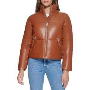 imageLevis Womens Breanna Faux Fur Puffer Jacket Standard ampamp Plus SizesCamel