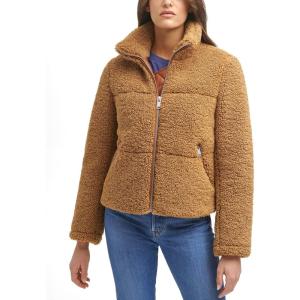 imageLevis Womens Breanna Faux Fur Puffer Jacket Standard ampamp Plus SizesChestnut Sherpa