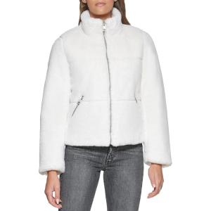 imageLevis Womens Breanna Faux Fur Puffer Jacket Standard ampamp Plus SizesCream Faux Fur