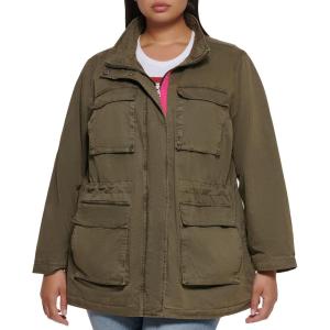 imageLevis Womens Four Pocket Cotton Military JacketOlivePink
