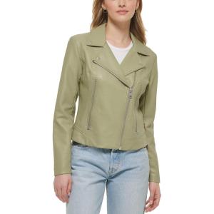 imageLevis Womens Vegan Leather 538 Moto Jacket Regular ampamp Plus SizeGrnCha