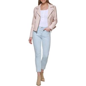 imageLevis Womens Vegan Leather 538 Moto Jacket Regular ampamp Plus SizePeach Blossom
