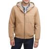 imageLevis Mens Workwear Cotton Canvas Hooded Bomber Jacket Regular ampamp Big ampamp Tall SizesTan
