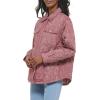 imageLevis Womens Diamond Quilted Lightweight Shirt JacketBurgundy Plaid