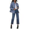 imageLevis Womens Diamond Quilted Lightweight Shirt JacketFaded Blue Bandana