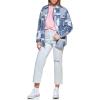 imageLevis Womens Diamond Quilted Lightweight Shirt JacketNew Blue Paisley Patchwork