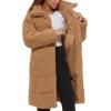 imageLevis womens Long Length Patchwork Quilted Teddy CoatChestnut