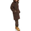 imageLevis womens Long Length Patchwork Quilted Teddy CoatChocolate Brown