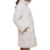 imageLevis womens Long Length Patchwork Quilted Teddy CoatCream