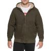 imageLevis Mens Workwear Cotton Canvas Hooded Bomber Jacket Regular ampamp Big ampamp Tall SizesOlive Sherpa