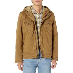 imageLevis Mens Washed Cotton Hooded Military Jacket Regular ampamp Big ampamp Tall SizesKhaki