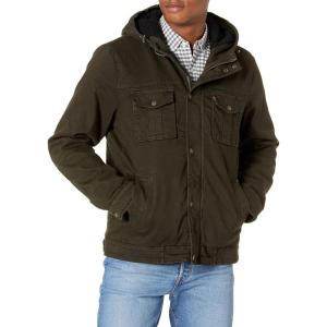 imageLevis Mens Washed Cotton Hooded Military Jacket Regular ampamp Big ampamp Tall SizesOlive