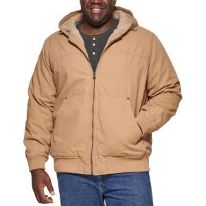 imageLevis Mens Workwear Cotton Canvas Hooded Bomber Jacket Regular ampamp Big ampamp Tall SizesTan