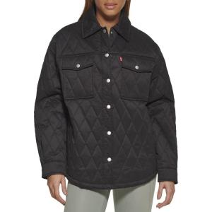 imageLevis Womens Diamond Quilted Lightweight Shirt JacketBlack