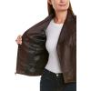 imageAndrew Marc Womens Asymmetrical Felix Leather Moto JacketBurgundy