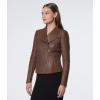 imageAndrew Marc Womens Asymmetrical Felix Leather Moto JacketSepia