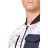 imageLevis Mens Diamond Quilted Bomber JacketWhiteNavy Bandana