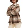 imageLevis Womens Casual Fashion Shirt JacketBeige Plaid