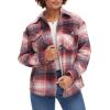 imageLevis Womens Casual Fashion Shirt JacketBurgundy Plaid