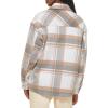 imageLevis Womens Casual Fashion Shirt JacketLight GreyCamel Plaid