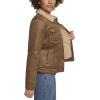 imageLevis Womens Classic Sherpa Lined Trucker JacketNew Brown Faux Shearling