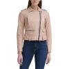imageLevis Womens Cropped Faux Leather Motorcycle JacketBiscotti