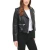 imageLevis Womens Cropped Faux Leather Motorcycle JacketBlack