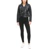 imageLevis Womens Cropped Faux Leather Motorcycle JacketBlack