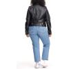 imageLevis Womens Cropped Faux Leather Motorcycle JacketBlack Croc