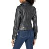 imageLevis Womens Cropped Faux Leather Motorcycle JacketBlack Snake