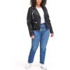 imageLevis Womens Cropped Faux Leather Motorcycle JacketMidnight Black