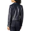 imageLevis Womens Cropped Faux Leather Motorcycle JacketNavy