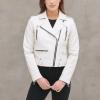 imageLevis Womens Cropped Faux Leather Motorcycle JacketOyster