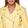 imageLevis Womens Cropped Faux Leather Motorcycle JacketPopcorn