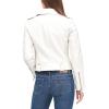 imageLevis Womens Cropped Faux Leather Motorcycle JacketWhite Croc