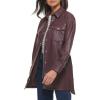 imageLevis Womens Faux Leather Belted Shirt Jacket Standard ampamp Plus SizesBurgundy