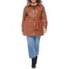 imageLevis Womens Faux Leather Belted Shirt Jacket Standard ampamp Plus SizesCamel