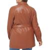 imageLevis Womens Faux Leather Belted Shirt Jacket Standard ampamp Plus SizesCamel