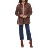 imageLevis Womens Faux Leather Belted Shirt Jacket Standard ampamp Plus SizesChocolate Brown