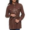 imageLevis Womens Faux Leather Belted Shirt Jacket Standard ampamp Plus SizesChocolate Brown